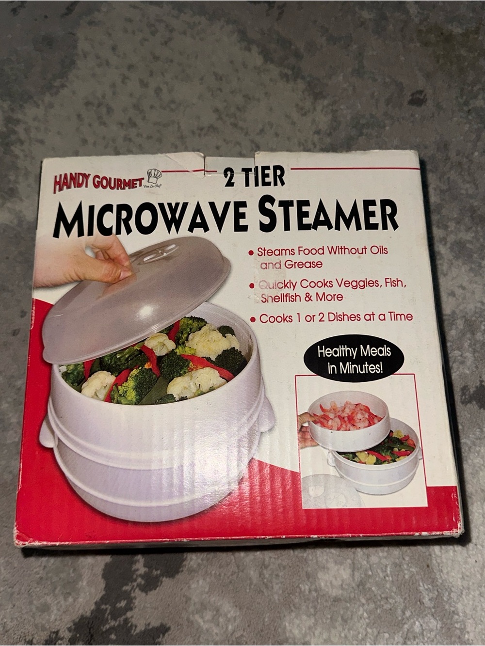 White 2-Tier Microwave Steamer
